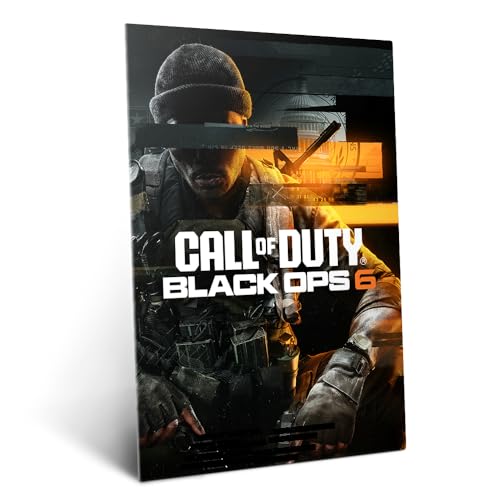 Metallposter Call of Duty Black Ops 6 Logo Vertikal für stilvolle Wandgestaltung