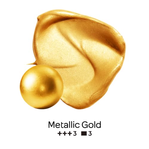 Nicpro Acrylfarben Gold Metallic, 250 ml, für Holz, Metall, Stoff, Leinwand und mehr