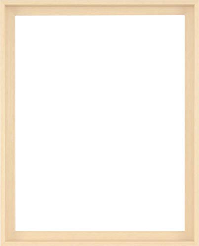Homedeco-24 Lyon Schattenfugenrahmen 100x140 cm in Ahorn Dekor ohne Verglasung ideal für Canvas Leinwand Bilder Farbwahl