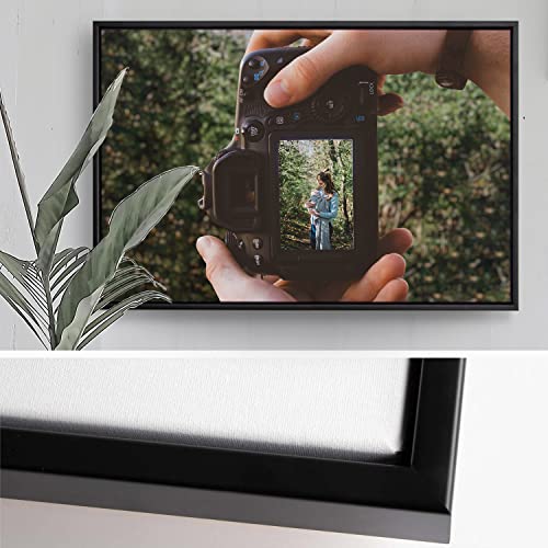 Eigenes Foto mit Schattenfugenrahmen drucken Lassen, 90x60cm großes Leinwandbild mit schwarzem Rahmen.