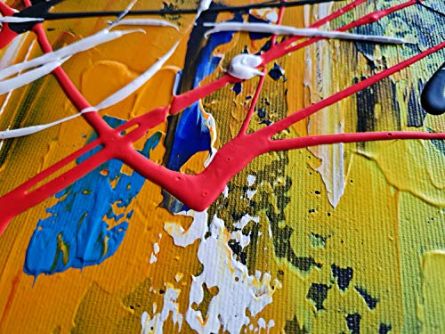 Monica Mirafiori I 100% HANDGEMALT I Gemälde Rainbow Abstract 180x70cm | Gemälde Handgemalt | Acrylgemälde | Sehr Großes Acrylbild I Moderne Kunst I Kunstbilder