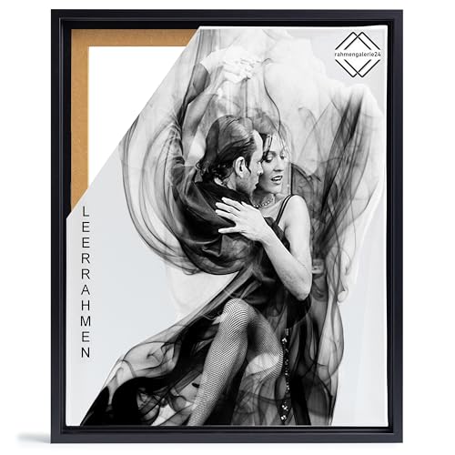 Bilderrahmen Leerrahmen für Leinwand Bilder auf Keilrahmen | Format 40x40 cm Farbe schwarz