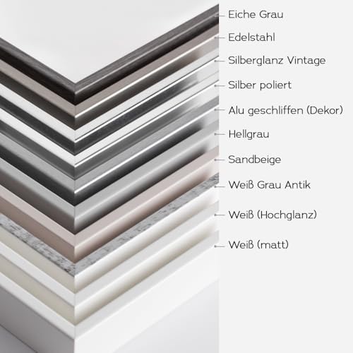 HaakDesign Schattenfugenrahmen Levi in Schwarz Gold gebürstet 100 X 150 cm für Keilrahmenbilder und Leinwände Glanz Edition
