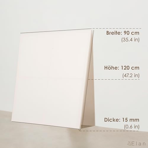 Elan Keilrahmen Leinwand 90x120 3er Set, 100% Baumwolle Leinwand zum Bemalen Groß, Leinwände für Acrylfarben 280GSM, Leinwände Groß, Keilrahmen 90x120