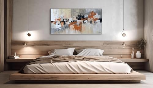 Monica Mirafiori I 100% HANDGEMALT I Gemälde 'Secret' 100x50cm | Acrylbild | Moderne Kunst | Wohnzimmer, Schlafzimmer oder Heimdekoration