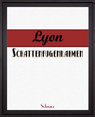 Homedeco-24 Lyon Schattenfugenrahmen 100x120 cm in Schwarz ohne Verglasung ideal für Canvas Leinwand Bilder Farbwahl