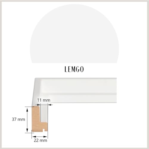 Bildershop-24 Schattenfugenrahmen Lemgo für Keilrahmenbilder und Leinwände 80x100cm Weiß Matt
