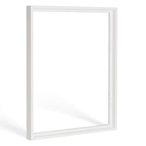 Bildershop-24 Schattenfugenrahmen mit Schattenfuge Lemgo Rahmen für Keilrahmenbilder und Leinwände 80 X 100cm Weiß (matt)