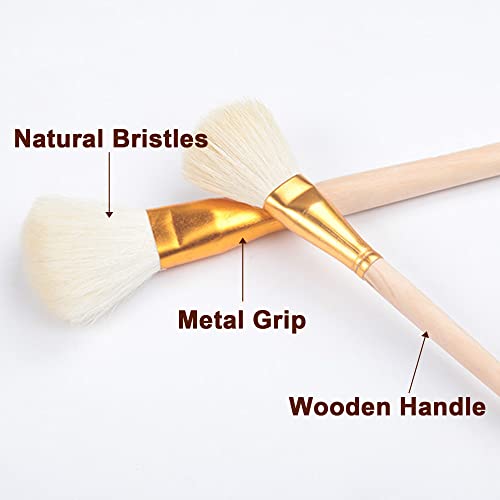 XCSJ 12 Pcs Paint Brush Set Premium Keramik Kunst Malpinsel Pinsel Wasserfarben Artist Brushes Professionell Pinsel Set für Aquarell, Acryl, Öl, DIY Basteln und für Anfänger, Künstler