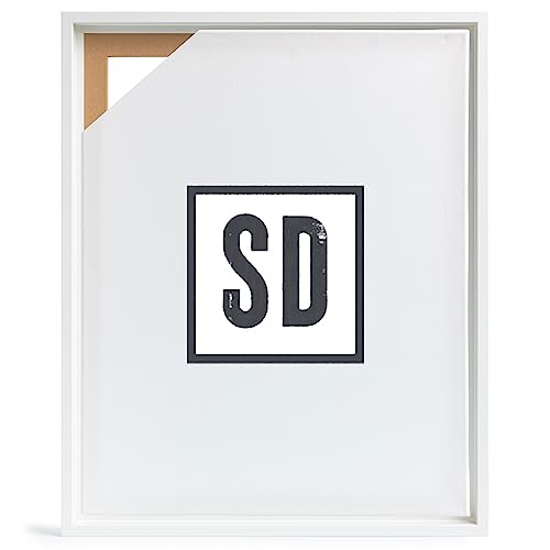 Stallmann Design Schattenfugenrahmen für Keilrahmen | 100x150 cm | weiß | MDF Rahmen für Leinwände mit Tiefeneffekt | mit Montagezubehör | Rahmen ohne Glas und Rückwand