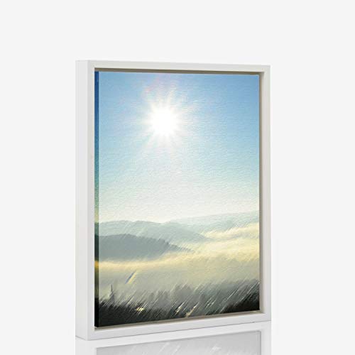 rahmengalerie24 Schattenfugenrahmen 80x100 cm weiß für Leinwand Bilderrahmen Keilrahmen für Leinwände aus Holz MDF