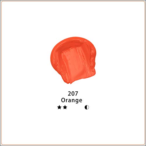 Artecho Acrylfarbe Orange 120 ml, Wasserfest und Lichtecht, Schnell Trocknend, Acrylfarbe für Leinwand, Holz, Stoff, Handwerk, Leder und Stein.