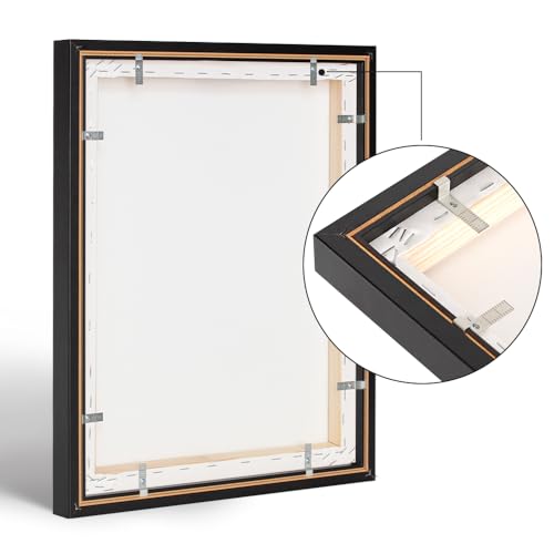 Bildershop-24 Schattenfugenrahmen mit Schattenfuge Lemgo Rahmen für Keilrahmenbilder und Leinwände 80 X 100cm Weiß (matt)
