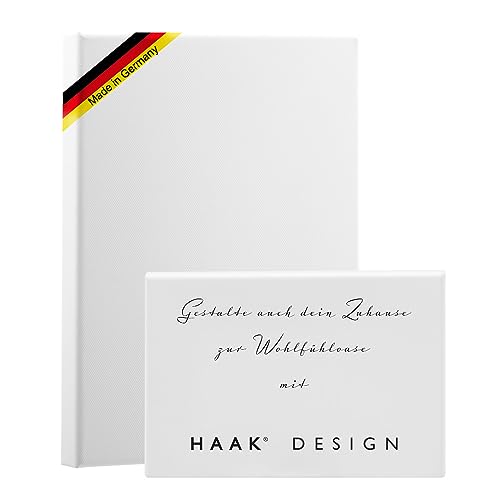 HaakDesign Bespannter Keilrahmen (unbedruckt), 100x200cm, 380g/m² (100% PES), 18 mm (Standard) Leinwand