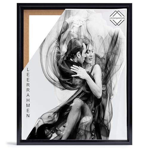 Bilderrahmen Leerrahmen für Leinwand Bilder auf Keilrahmen | Format 80x120 cm Farbe schwarz glanz