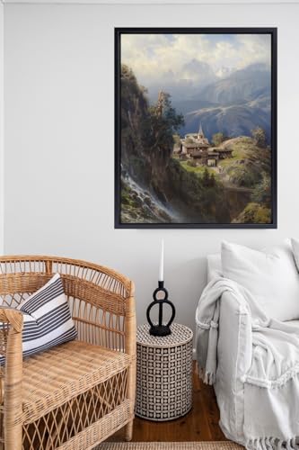 rahmengalerie24 Schattenfugenrahmen 40x60 cm schwarz matt für Leinwand Bilderrahmen Keilrahmen für Leinwände aus Holz MDF