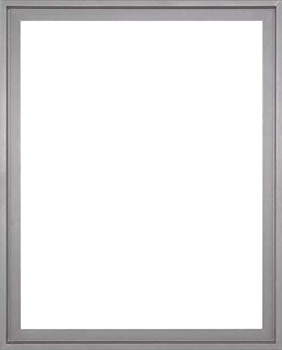 Homedeco-24 Lyon Schattenfugenrahmen 80x100 cm in Silber ohne Verglasung ideal für Canvas Leinwand Bilder Farbwahl