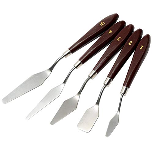5pcs Malmesser Malspachtel Künstler Set für acryl und Öl Farbe Malen Schaber Edelstahl 5pcs Malmesser Malspachtel Künstler Set für acryl und Öl Farbe Malen Schaber Edelstahl