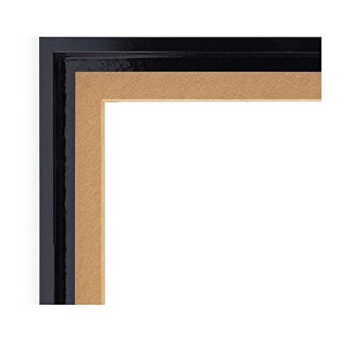 Stallmann Design Schattenfugenrahmen für Keilrahmen | 60x80 cm | schwarz glanz | MDF Rahmen für Leinwände mit Tiefeneffekt | mit Montagezubehör | Rahmen ohne Glas und Rückwand