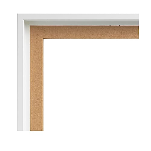 Stallmann Design Schattenfugenrahmen für Keilrahmen | 100x150 cm | weiß | MDF Rahmen für Leinwände mit Tiefeneffekt | mit Montagezubehör | Rahmen ohne Glas und Rückwand