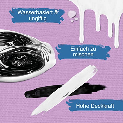 Artina Acrylfarbe Titanweiss im 1-Liter-Tube, wasserbasiert, schnelltrocknend