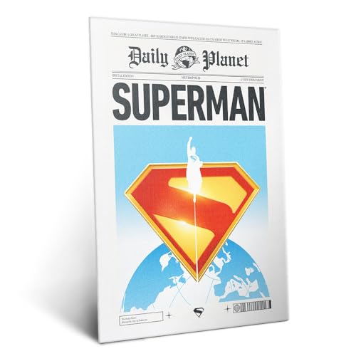 Metallposter von DC Comics Superman Movie 2025 Daily Planet Superman Shield für Wanddekoration