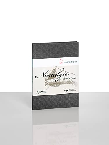Hahnemühle Nostalgie Skizzenbuch, 190 g/m², naturweiß, A5 Portraitformat, 80 Seiten
