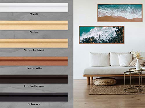 BIRAPA Madeira Schattenfugenrahmen für Leinwand 100x150 cm in Schwarz, Holzrahmen, Rahmen für Leinwände, Leerrahmen für Leinwand, Schattenfugenrahmen für Keilrahmen