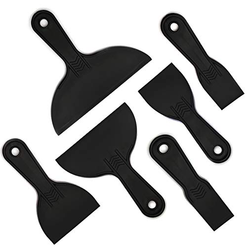 6 Stück Spachtel Set, Malerspatel aus Kunststoff mit Griffen, Gipsspachtel, Schaber Palettenmesser Kratzer Holzkitt Spachtel zum Schaben von Tapeten Wänden Tapezierspachtel 6 Stück Spachtel Set, Malerspatel aus Kunststoff mit Griffen, Gipsspachtel, Schaber Palettenmesser Kratzer Holzkitt Spachtel zum Schaben von Tapeten Wänden Tapezierspachtel