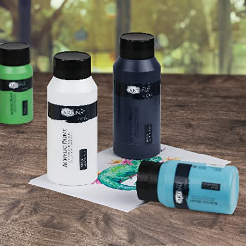 Artina Acrylfarbe Titanweiss im 1-Liter-Tube, wasserbasiert, schnelltrocknend