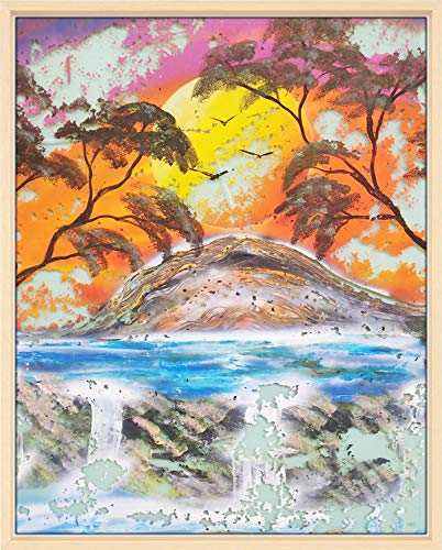 Bahia Massivholz Natur Schattenfugenrahmen 80x80 cm Bilderrahmen für Leinwand Bild Passgenau und stabil