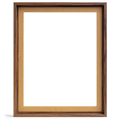 rahmengalerie24 Schattenfugenrahmen 80x100 cm nussbaum für Leinwand Bilderrahmen Keilrahmen für Leinwände aus Holz MDF