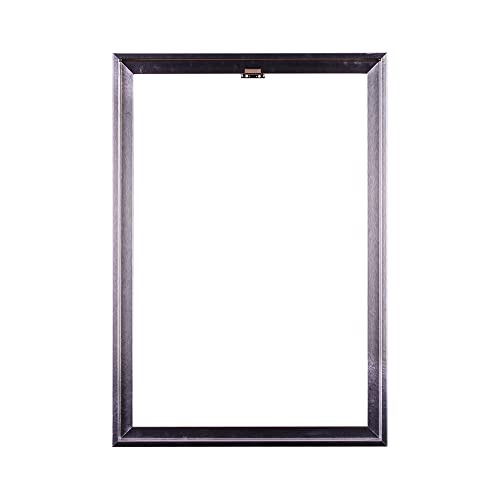 Rahmendesign24 Schattenfugenrahmen Oslo für Keilrahmenbilder und Leinwände 80x120 Silber (Hochglanz) Schattenfuge