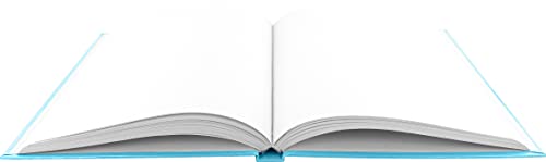 Kangaro KTC Skizzenbuch A4 blanko mit blauem Pastell-Hardcover, 80 Blatt