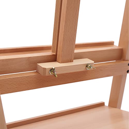 Staffelei mit Schublade, Verstellbar und Klappbare Akademie Staffelei, Standstaffelei mit Verstellbare Höhe, Dreibeinstaffelei mit Fasen-Design, für Malanfänger, Künstler