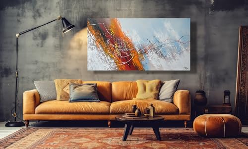 Monica Mirafiori I 100% HANDGEMALT I Gemälde Abstract 100x50cm | Leinwand Acrylbild I Moderne Kunst I Kunstbilder
