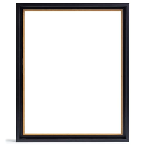 Stallmann Design Schattenfugenrahmen für Keilrahmen | 80x100 cm | schwarz | MDF Rahmen für Leinwände mit außergewöhnlicher Tiefenwirkung (40mm) | mit Montagezubehör | ohne Glas und Rückwand