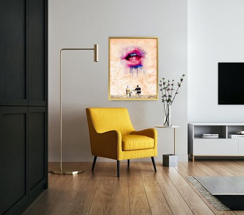 Stallmann Design Schattenfugenrahmen für Keilrahmen | 50x50 cm | gold | MDF Rahmen für Leinwände mit außergewöhnlicher Tiefenwirkung (40mm) | mit Montagezubehör | ohne Glas und Rückwand