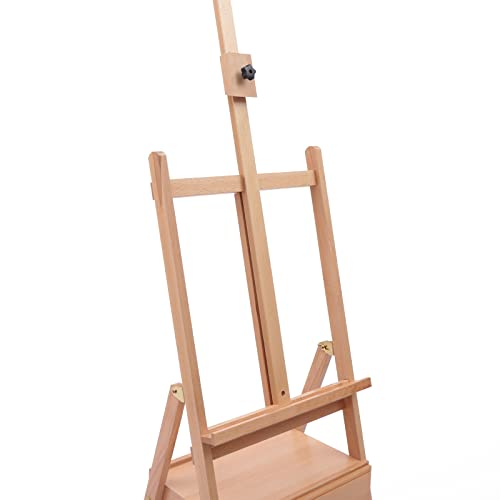 Staffelei mit Schublade, Verstellbar und Klappbare Akademie Staffelei, Standstaffelei mit Verstellbare Höhe, Dreibeinstaffelei mit Fasen-Design, für Malanfänger, Künstler