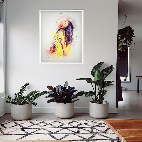 Stallmann Design Schattenfugenrahmen für Keilrahmen | 100x150 cm | weiß | MDF Rahmen für Leinwände mit Tiefeneffekt | mit Montagezubehör | Rahmen ohne Glas und Rückwand