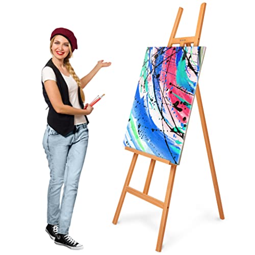 Artina klappbare Atelierstaffelei Sevilla – hochwertige & massive Staffelei aus Buchenholz für Keilrahmen Leinwand bis 120 cm Höhe – Staffelei Holz Groß mit Malauflage für Künstler Artina klappbare Atelierstaffelei Sevilla – hochwertige & massive Staffelei aus Buchenholz für Keilrahmen Leinwand bis 120 cm Höhe – Staffelei Holz Groß mit Malauflage für Künstler