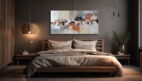 Monica Mirafiori I 100% HANDGEMALT I Gemälde 'Secret' 100x50cm | Acrylbild | Moderne Kunst | Wohnzimmer, Schlafzimmer oder Heimdekoration