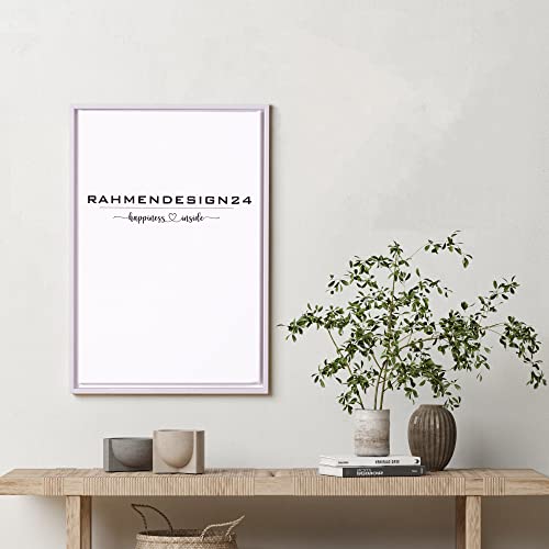 Rahmendesign24 Schattenfugenrahmen Oslo für Keilrahmenbilder und Leinwände 60x80 Weiß (matt) Schattenfuge