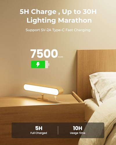 FULNIX kabellose Wandleuchten-2er-Set mit 7500 mAh Akku, RGB, Fernbedienung