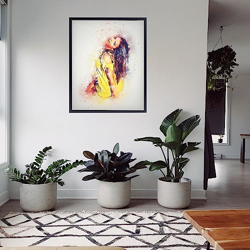 Stallmann Design Schattenfugenrahmen für Keilrahmen | 80x100 cm | schwarz | MDF Rahmen für Leinwände mit außergewöhnlicher Tiefenwirkung (40mm) | mit Montagezubehör | ohne Glas und Rückwand