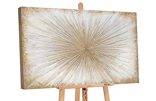 YS Art Abstrakt Acryl Gemälde Sonnenstrahlen 120x80 cm