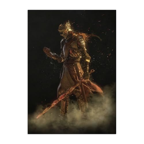 Metallposter Dark Souls Lordran The Fire Fades als moderne Wanddeko für Wohnzimmer und Schlafzimmer