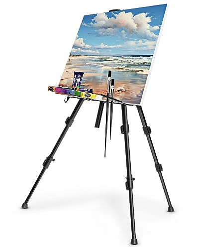 MorNon Aluminium Staffelei 50-167cm, Atelierstaffelei Verstellbare Standstaffelei Feldstaffelei, Mit Tasche Für Leinwand Poster Hochzeit Skizzieren Male