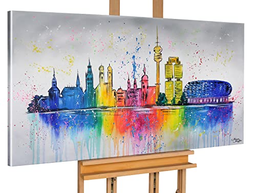 Monica Mirafiori I 100% HANDGEMALT I Gemälde München I 120x60cm | Gemälde Handgemalt | Acrylgemälde | Sehr Großes Acrylbild I Moderne Kunst I Kunstbilder