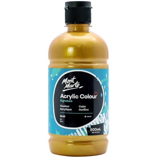 Acrylfarbe Gold 500ml für brillante Malerei mit hoher Deckkraft und Lichtechtheit
